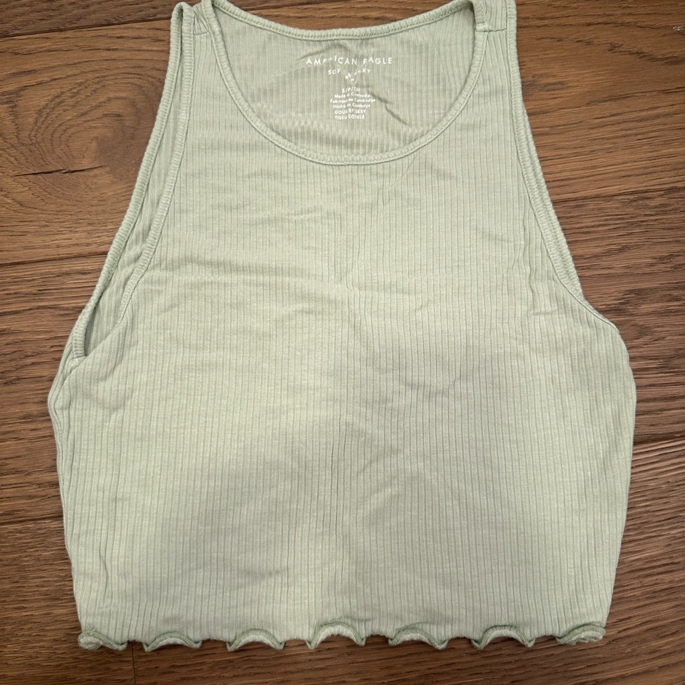 American Eagle green top